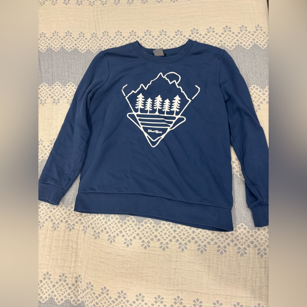 Blue Graphic Sweatshirt